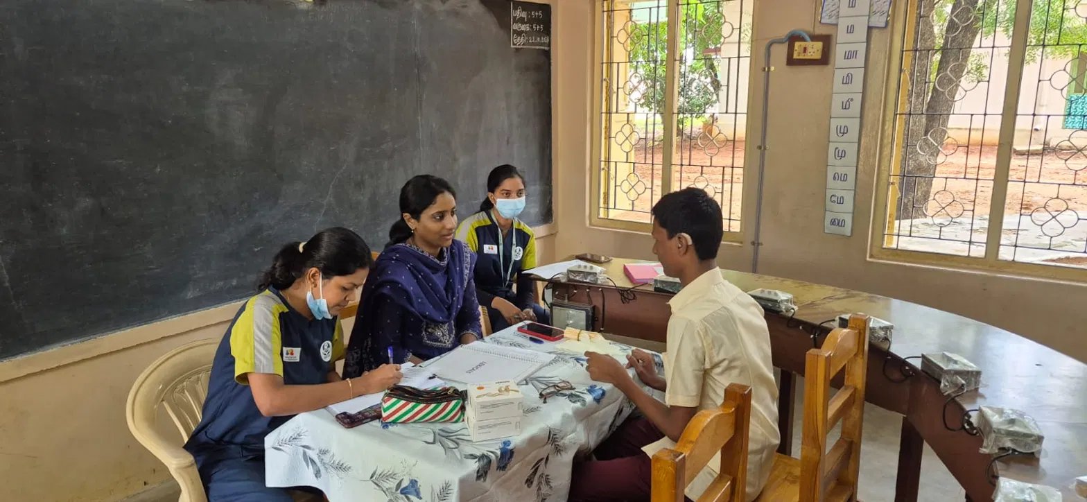 MERF-ISH team conducting counselling session with students at Trichy