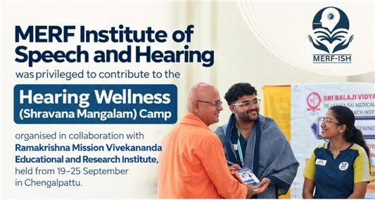 MERF Institute of Speech and Hearing team at the Hearing Wellness Shravana Mangalam Camp in Chengalpattu