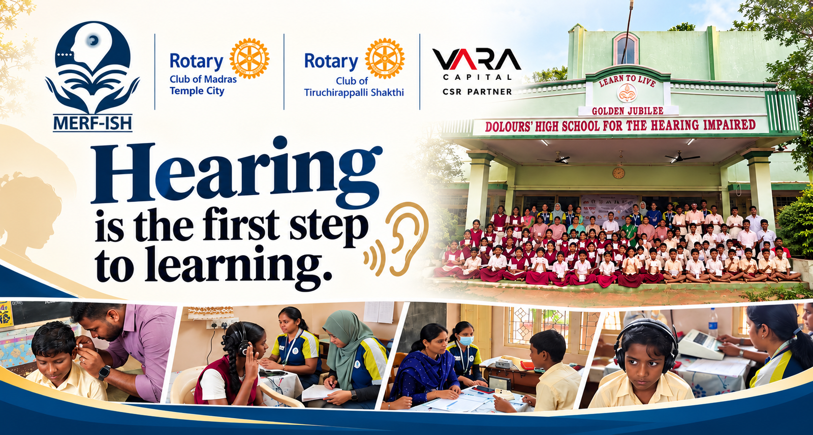 MERF-ISH team at Dolours' High School for the Hearing Impaired, Trichy — The Sound of Music initiative